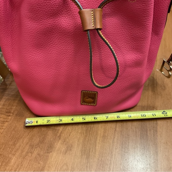 Dooney & Bourke Hot Pink Leather Drawstring Bucket Bag NEW - Picture 7 of 8